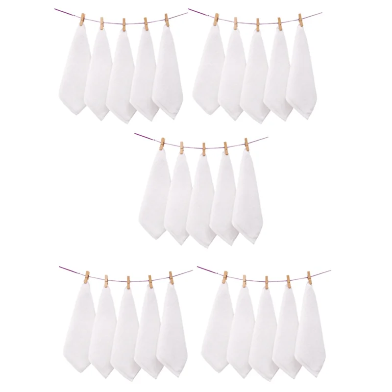 

ABXF-35PCS Полотенца Хлопковые белые Превосходное качество отеля Мягкие полотенца для лица 30X30 см