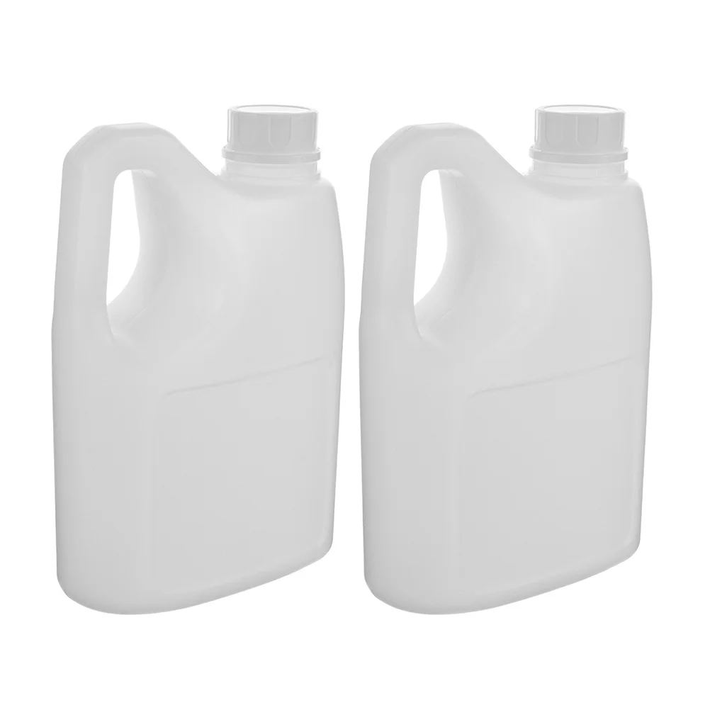 

2Pcs Plastic Jugs with Handle for Water Syrup Honey Easy Clean Storage Bottles 2L Juicing Bottles Reusable