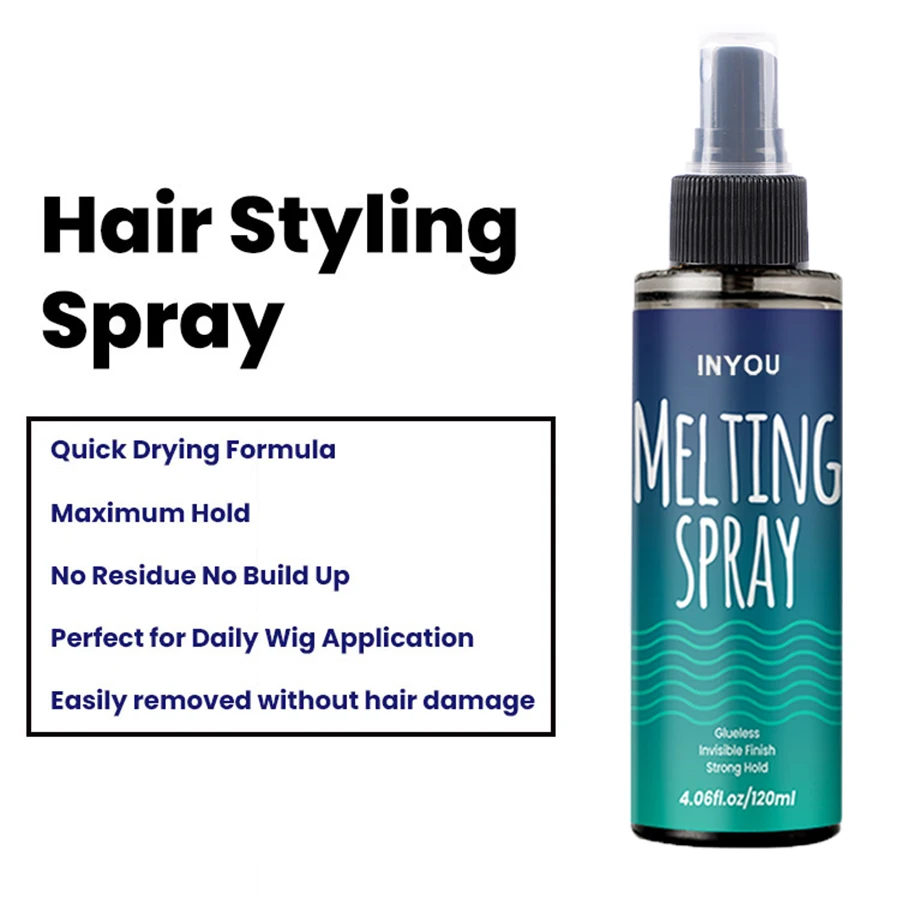 Lace Melting Spray, Lace Wig Melting Spray ,Strong Natural Finishing Hold, Wig Melting Spray & Hair Adhesive for Wigs image 4