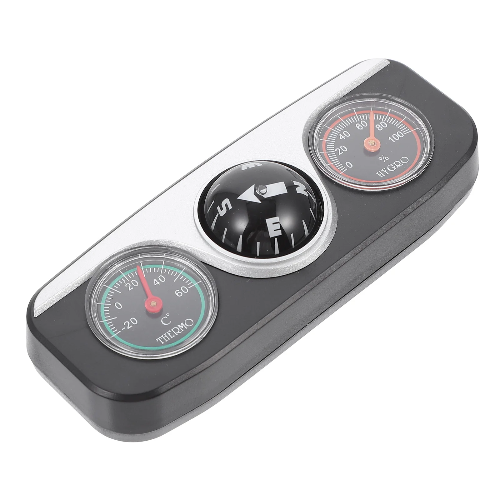 

3 in 1 Car Auto Compass Thermometer Hygrometer Dash Mount Navigation Direction Compact Multifunctional Travel Companion High