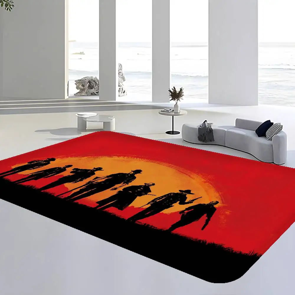 Popular R-Red D-Dead R-Redemption Game Room Mats Retro Multiple Choice Living Room Kitchen Rug Non-Slip Welcome Rug