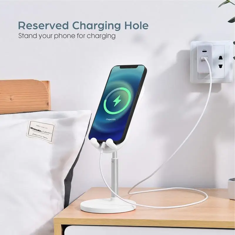 Cute Bunny Phone Stand supporto per Smartphone supporto per telefono regolabile Cartoon Animal ornamenti da tavolo per donna ragazza