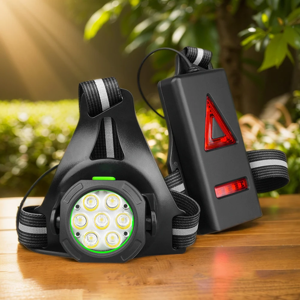 

Светодиодный фонарь для ночного бега, перезаряжаемый через USB, ультраяркий, 3 режима, спортивный нагрудный фонарь для кемпинга, походов, бега