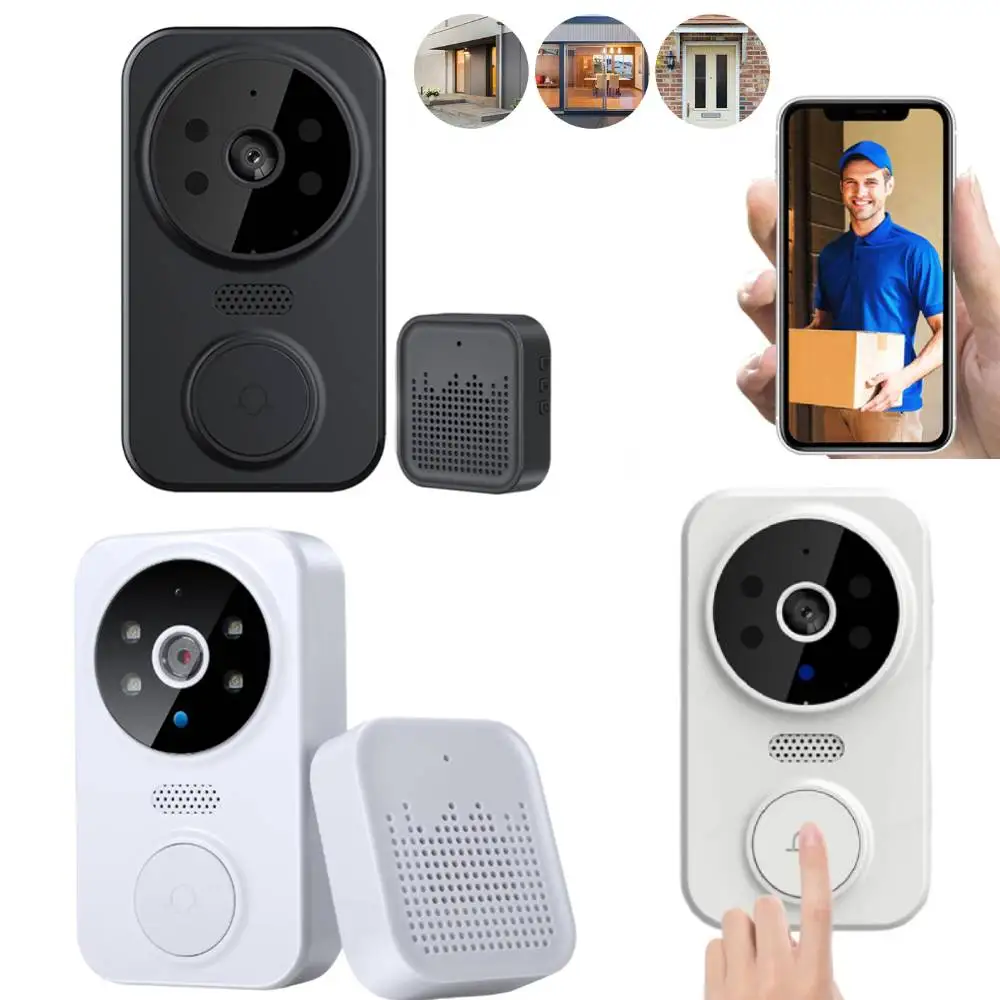 

Wireless WiFi Audio Doorbell IR Night Vision Smart Home Security Video Door Bell Phone Two-way Intercom System HD Camera Monitor