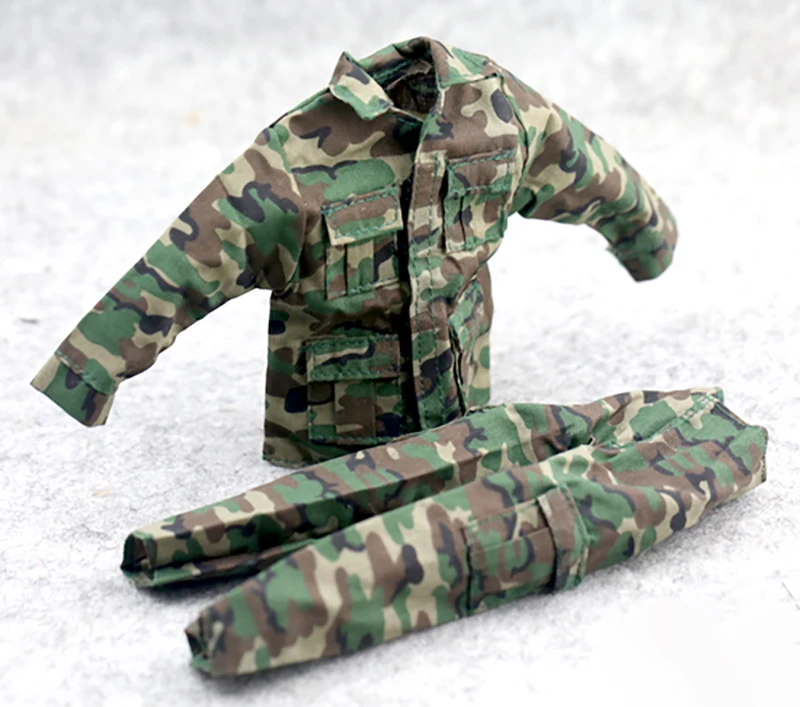 1/6 Scale U.S Army Jungle Camouflage Coat and Pants Set Model for 12''Figures DIY Accessories