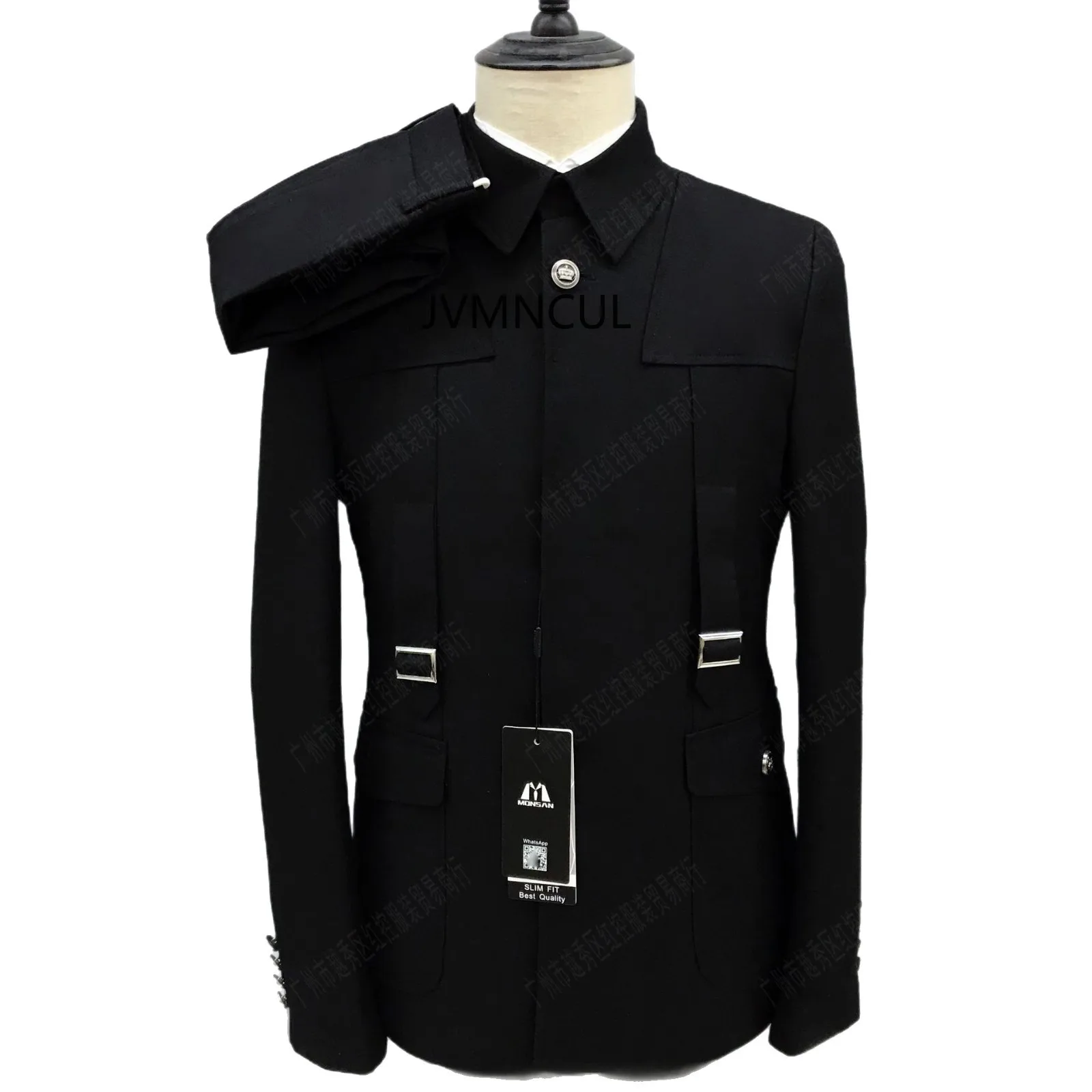 

New Style Men's Zhongshan Suit Four Seasons Casual Men Suits with Turn - down Collar Jacket - style Men's Coat