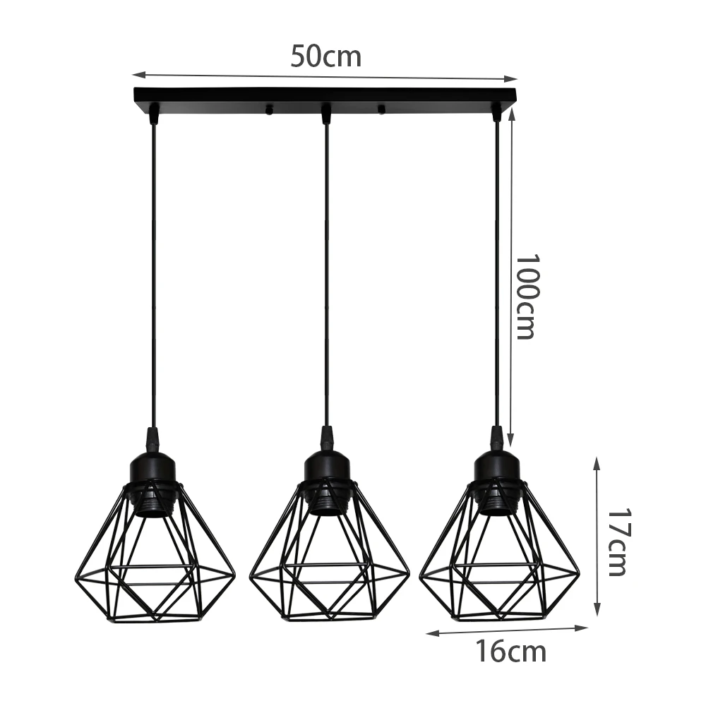 Retro hanglamp ijzeren frame plafondverlichting verf restaurant theehuis kroonluchter binnen smeedijzeren moderne hanglampen