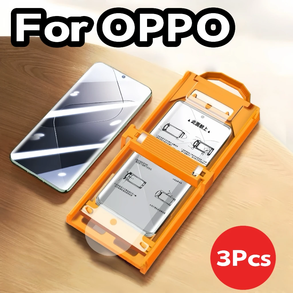 

3Pcs OPPO Reno12 Reno 12 Pro A5 Screen Protector No Dust Positioning With Install Kit Not Tempered Glass