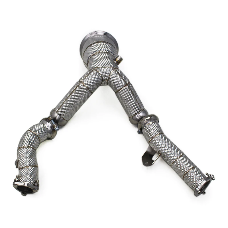 

Exhaust Header Straight Downpipe For AUDI A6 A7 C8 3.0T 2019-2022 Flow Free Pipe Stainless Steel Exhaust System Escape