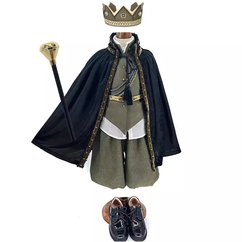 

Men and children play medieval high-quality luxury capes