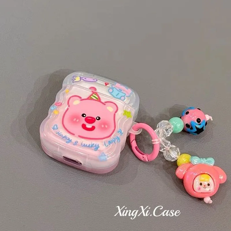 Miniso Sanrio Zanmang Loopy Airpods Pro Case Cartoon Airpods 1 2 3 Cute Anime Protectuve Covers Toys for Girl Birthday Gifts