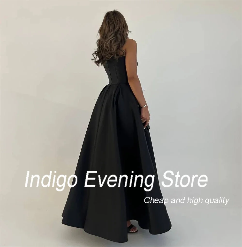 Indigo Prom Dresses One Shoulder A-line Sleeveless Floor-Length Simple Elegant Formal Evening Gowns For Women 이브닝드레스 فستان سهرة