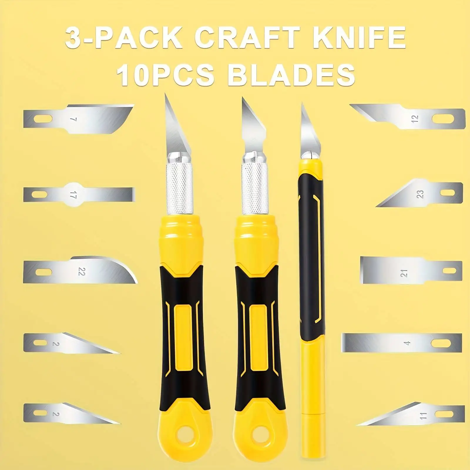 14 PCS Exacto Knife Set, 4 PCS Precision Knife with 10 PCS Blades, Craft Knife for Crafts, Exacting Knife