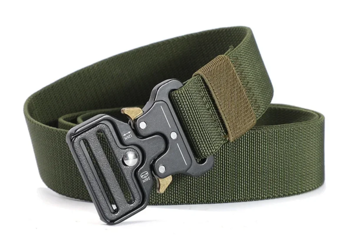 Outdoor multifunctional nylon waistband with quick detachable metal buckle combat tactical waistband