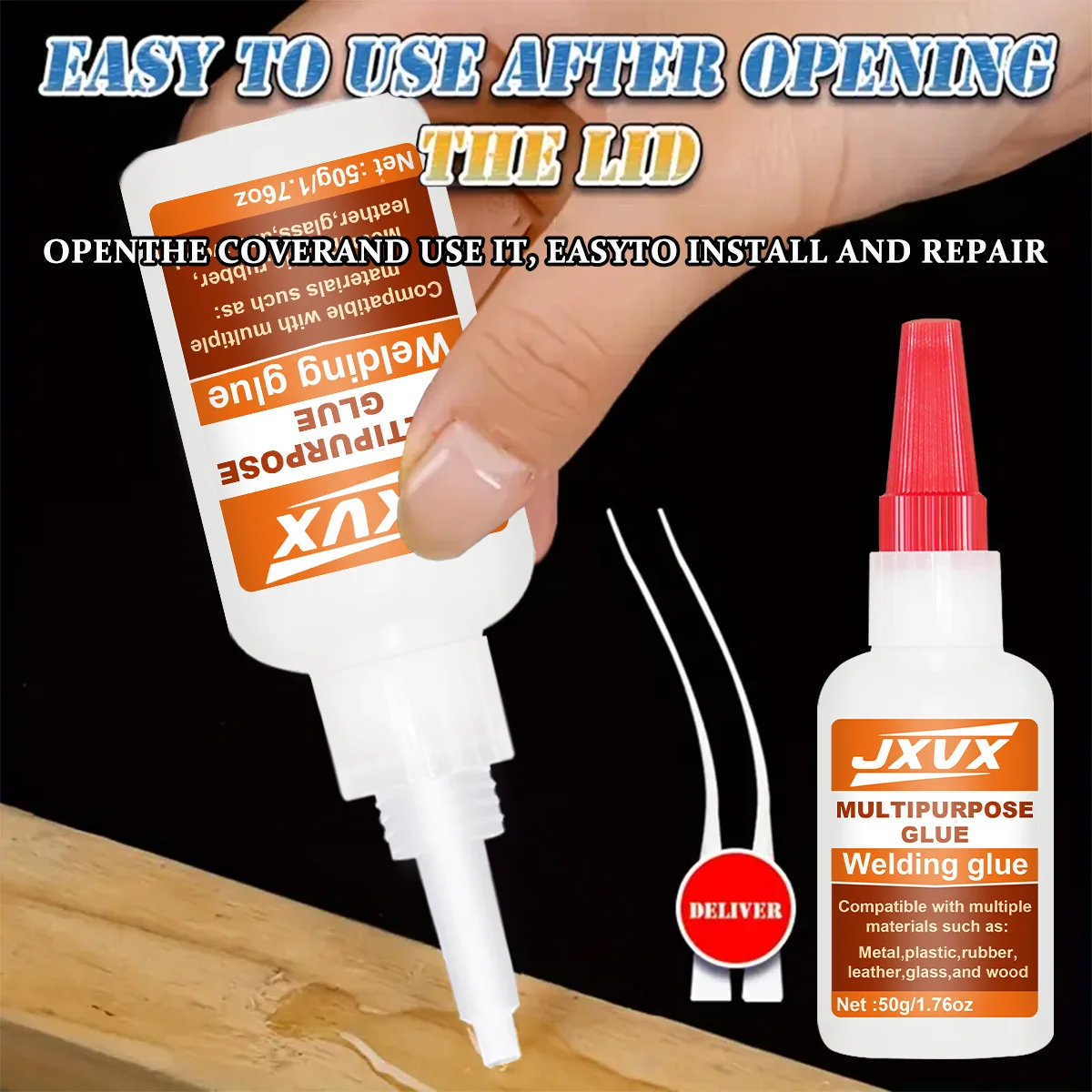 

Клей на масляной основе 50 г, сильный, водостойкий, универсальный, для металла, стекла, пластика, кожи, дерева, керамики, ремонта обуви, рукоделия, DIY