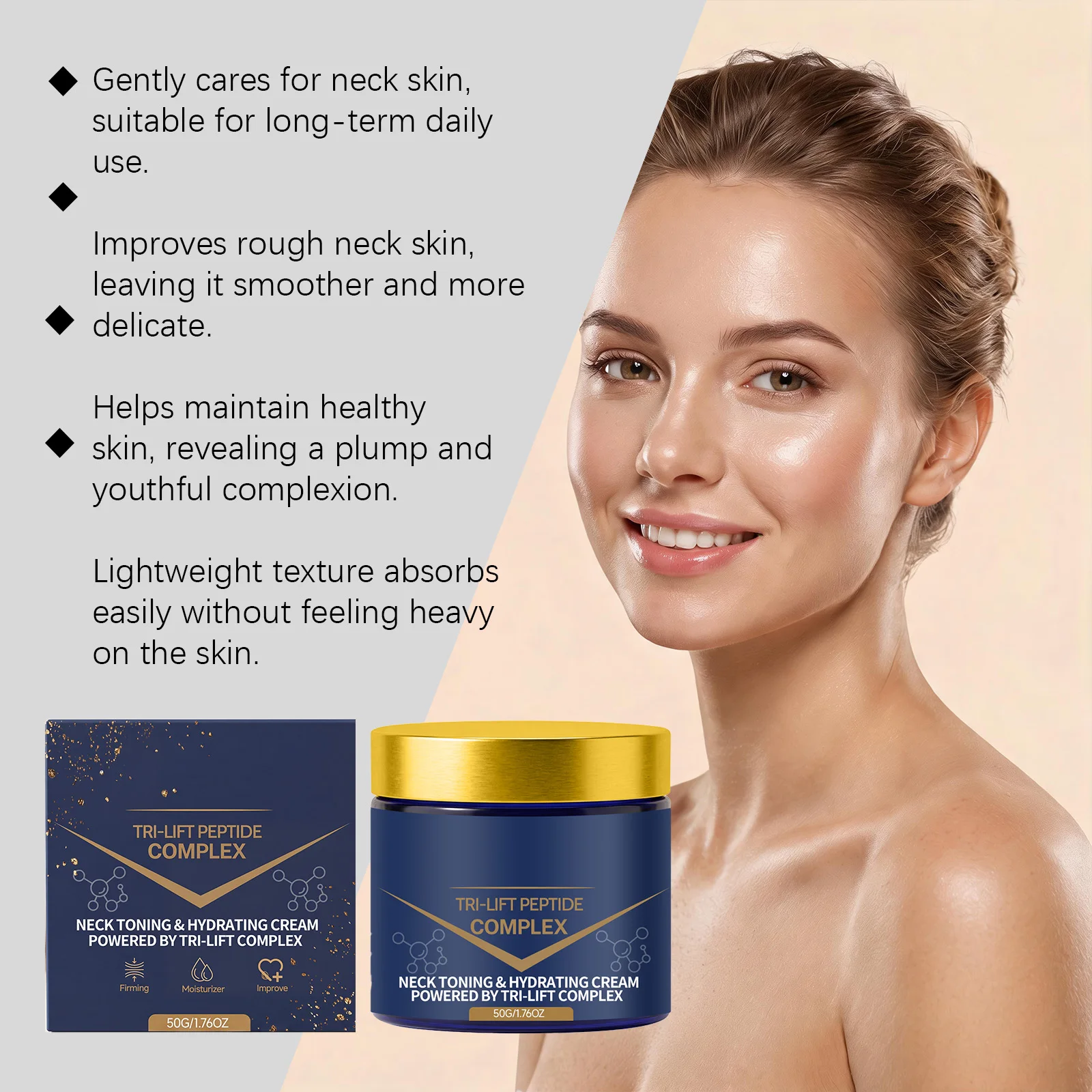 Collagen Firming Neck Cream Lifting Anti Aging Reduce Neck Fine Lines Brighten Whiten Moisturizer Mild Hydrating Neck Line Cream