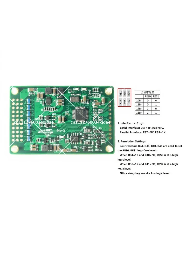 Resolver Decoding Module 16-Bit High-Precision RDC for Sine-Cosine Quadrature Encoder Signal