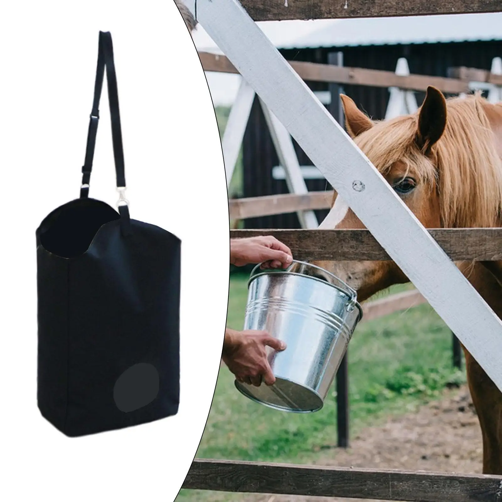 Horse Hay Bag Hay Container Portable Oxford Cloth Horse Hay Feeder Bag