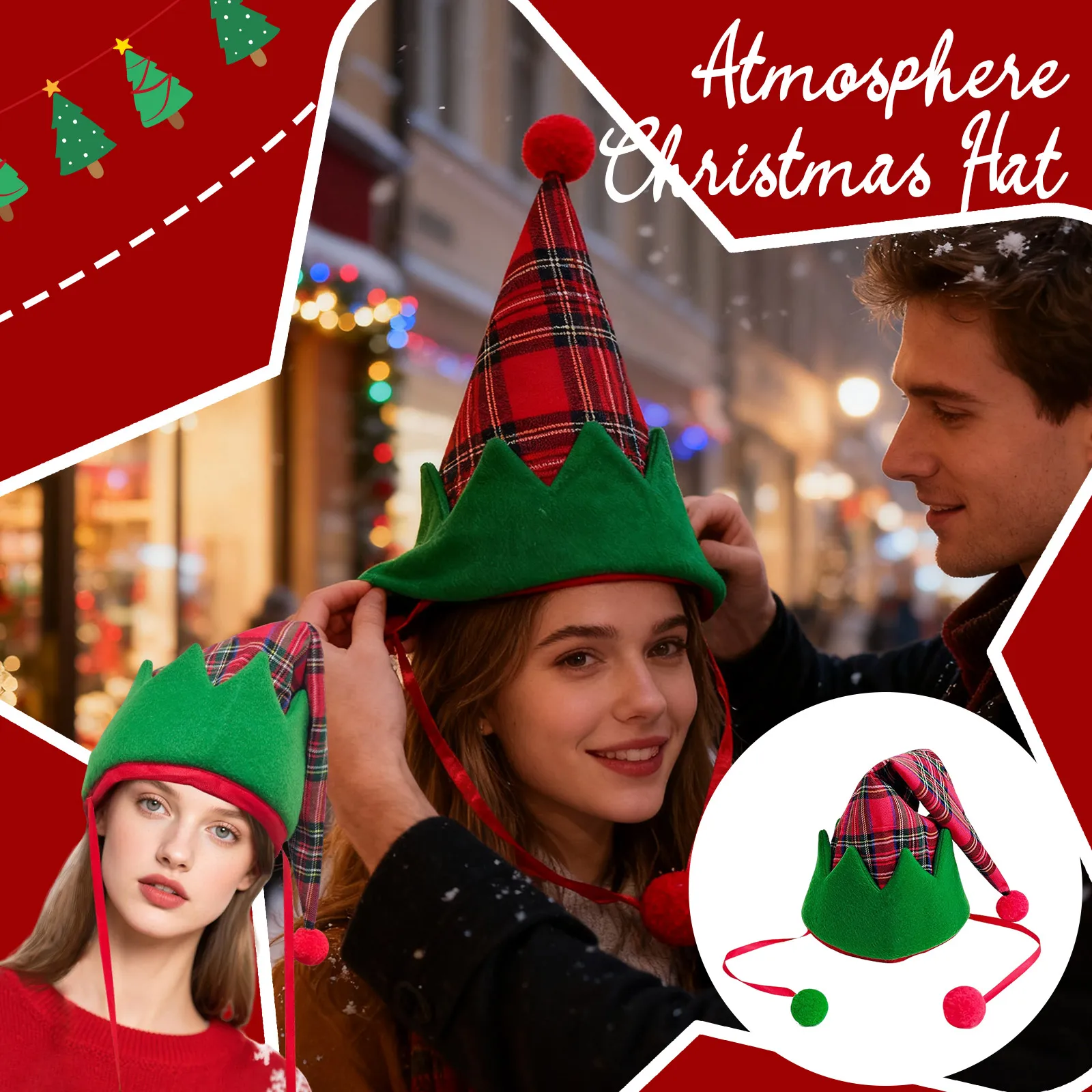 

Рождественская атмосфера Рождественская шляпа Ушанная шляпа Шляпа Головной убор Брючная шляпа Рождественский шар Новогодняя праздничная вечеринка Подарки