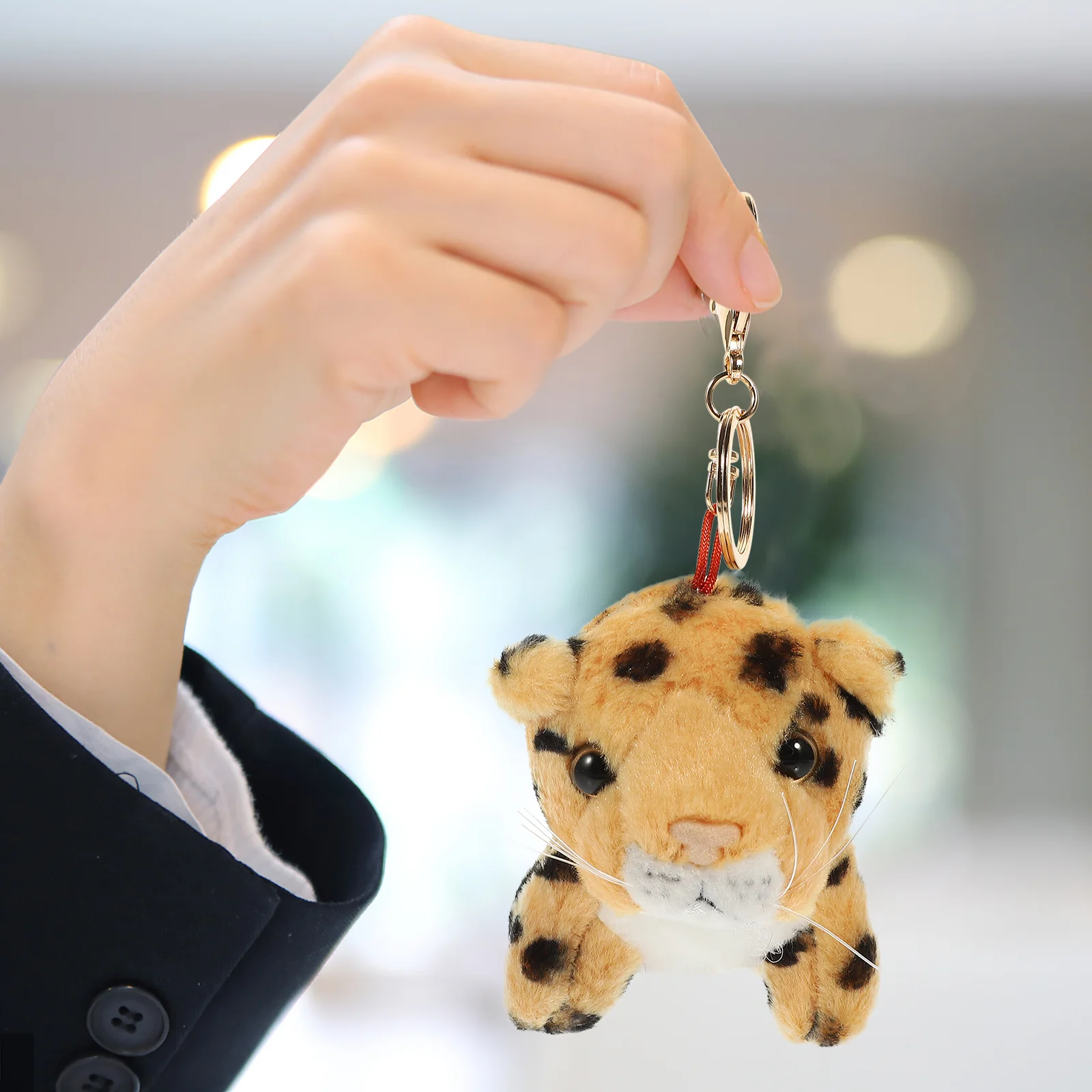 Portachiavi in peluche leopardato Coniglietto Animali di peluche Borse Bambino Bulk Giocattoli per bambini