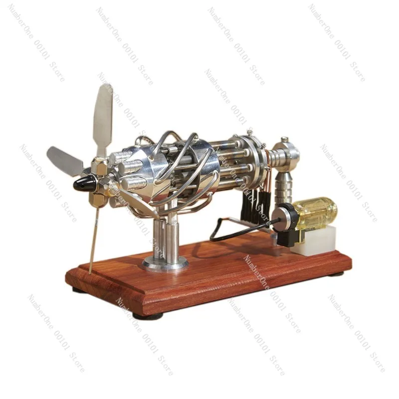 Creative 16 Inclined Plate Stirling Engine Model External Combustion Physics Toy Educational Science Experiment Kit Desktop