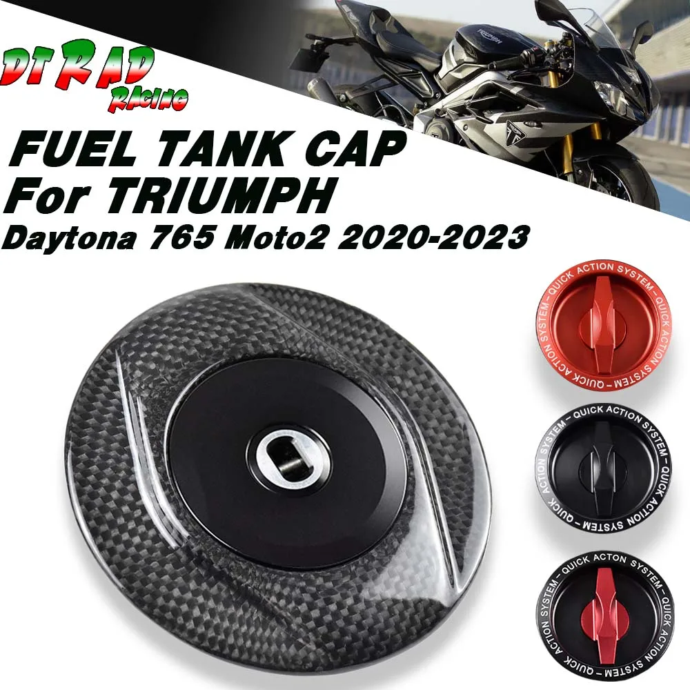 

Carbon Fiber Quick Gas Fuel Tank Cap For TRIUMPH Daytona 765 Moto2 2020-2023 Motorcycle Key Plug Lockable Gasoline Tank Cover