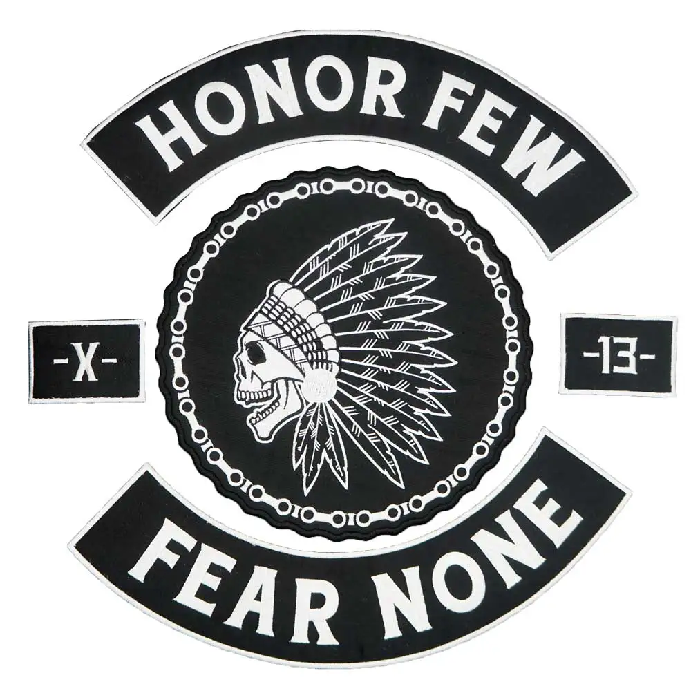 honor few,fear none Embroidered large Patch Applique Sewing and iron Hip Hop punk biker Band Rock Clothes Essential item