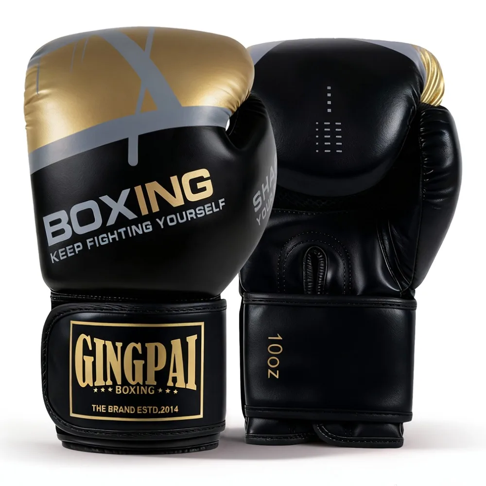 

Детские боксерские перчатки из дышащей искусственной кожи, вес 6 унций, боевые перчатки с утолщенной подкладкой, свободный бой, профессиональный класс
