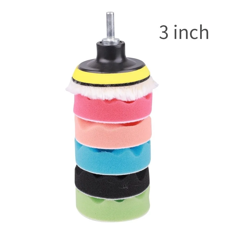 8pcs Soft Car Polishing Pad Practical Sponge Buffing Polishing Sponge Pads Kit Car Wash Cleaning Detailing Tool