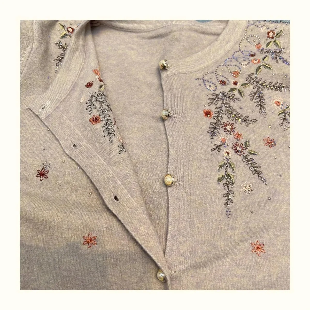 Middle Aged Elderly Women Knitted Cardigan Sweater Jacket Spring Autumn Casual Embroidered Knitwear Mother Sweater Coat M-4XL