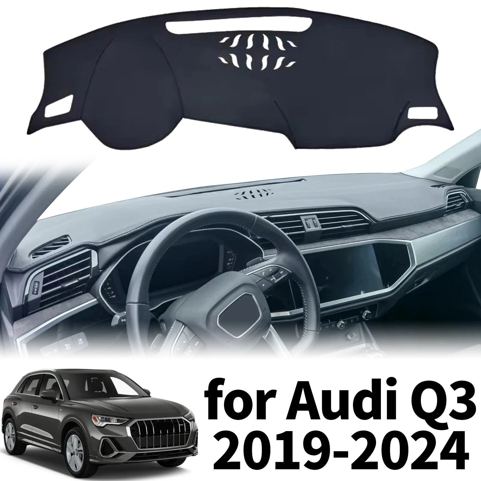 

Подходит для Audi Q3 2024 2023 2022 2021 2020 2019, коврик для приборной панели, защитный ковер, солнцезащитный козырек для приборной панели, автомобильные аксессуары