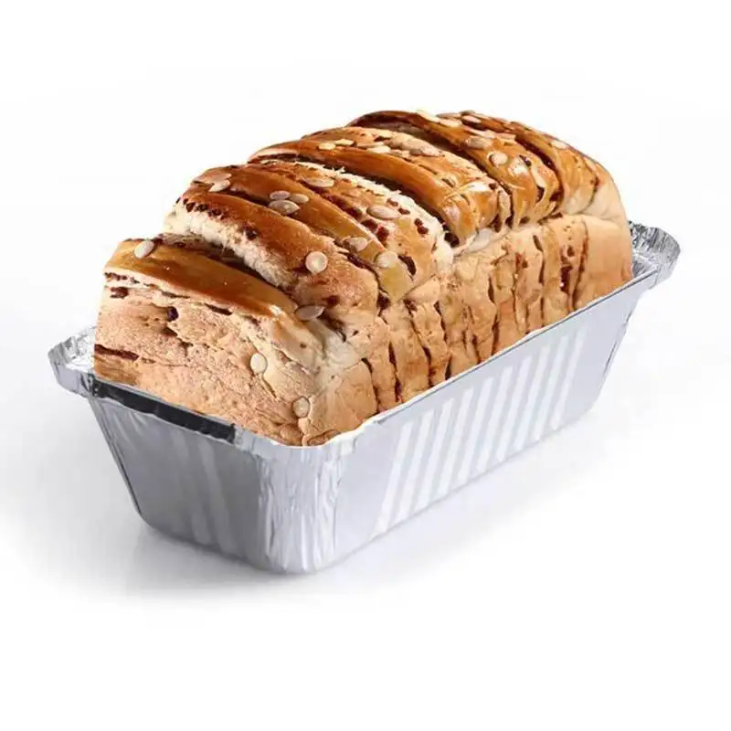 450ML Rectangular Foil Tray With Cardboard Lid, Food Containers For Packaging, Baking,BBQ Thickened Bowl Takeaway 20PCS