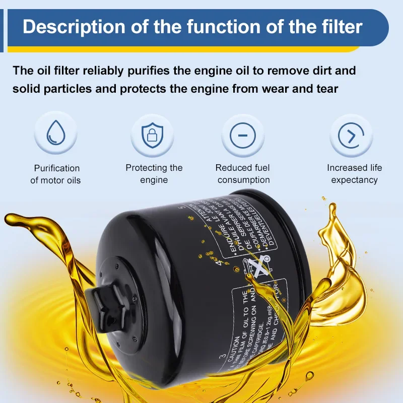 Air Filter 17210-MCA-003 Oil Filter Kit for Honda GL1800 F6C Gold Wing 2014-2016 GL1800 P Gold Wing Premium Audio SC47 2006-07 image 5