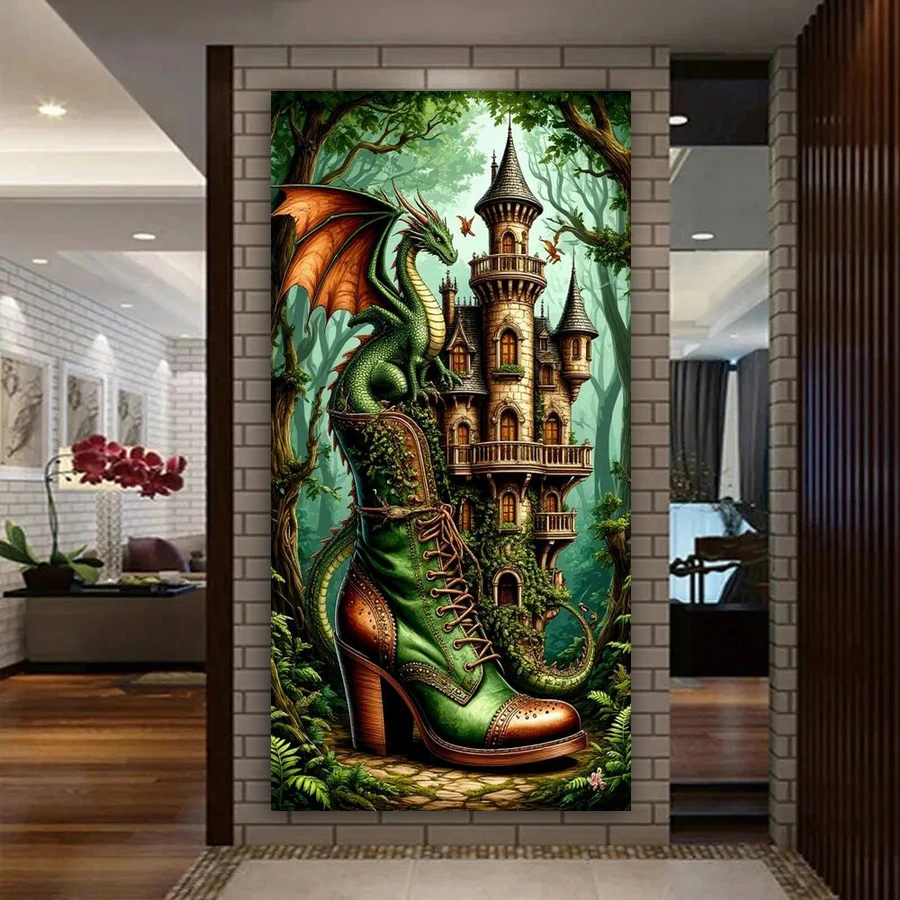 

Новинка: Наборы для алмазной мозаики DIY с изображением Драконьих сапог и Дракона, большой размер, полная выкладка, мозаичная вышивка, декор для стен, тема животные