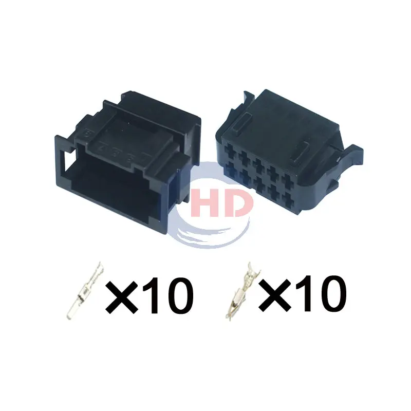 

1-20 sets 10 Pin Black Plastic Housing Wire Harness Connector Plug 191972735 191972725
