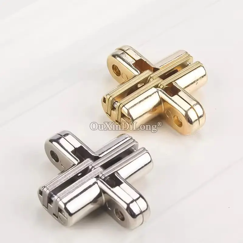 Brand New 50PCS Invisible Cross Door Hinges Hidden Concealed Furniture Hinges Cabinet Cupboard Wooden Case Gift Boxes Hinges