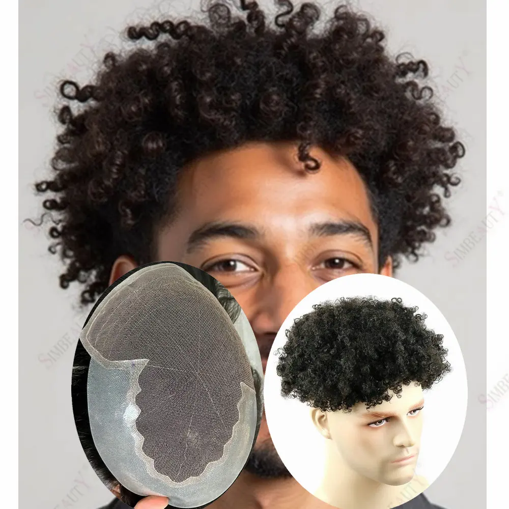 

Q6 Кружевной мужской парик 8 мм/10 мм Вьющийся мужской парик Человеческие волосы Прочная мужская система замены волос Мужской парик Натуральный черный протез волос