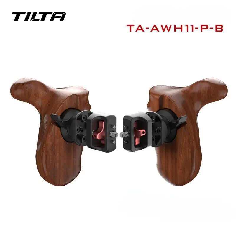 Tilta TA-AWH11-P-B Advanced Wooden Side Handle w/ 1/4-20 Locating Pins Rail Rosette Adapter Left handle Right handle kit