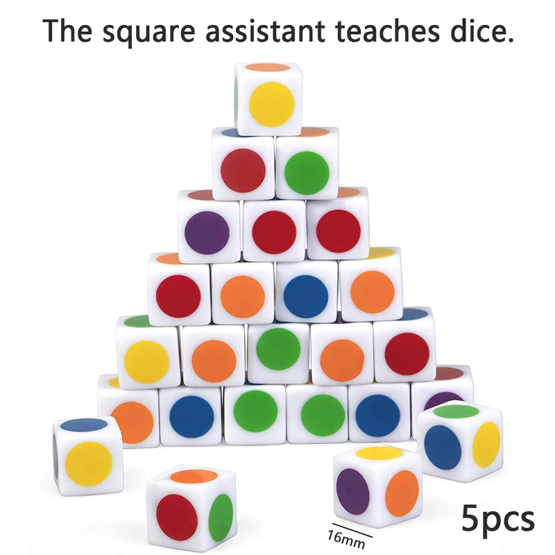 

Набор из 5 акриловых детских настольных игр: 6-гранные белые кубики для семейных вечеринок и развивающих игр
