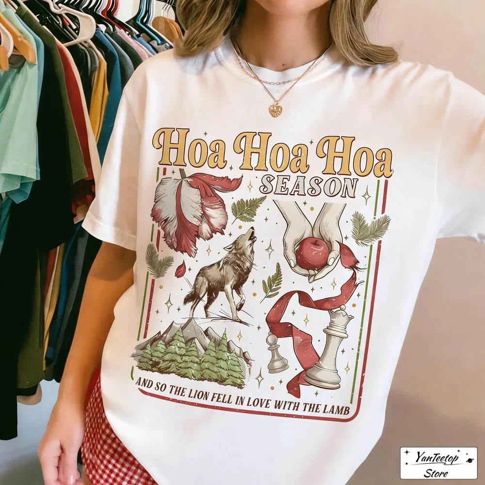 Camiseta de algodón para mujer, camiseta inspirada en Crepúsculo, camiseta de vampiros de temporada Hoa Hoa, regalo para amantes de los libros, Tops cortos de moda