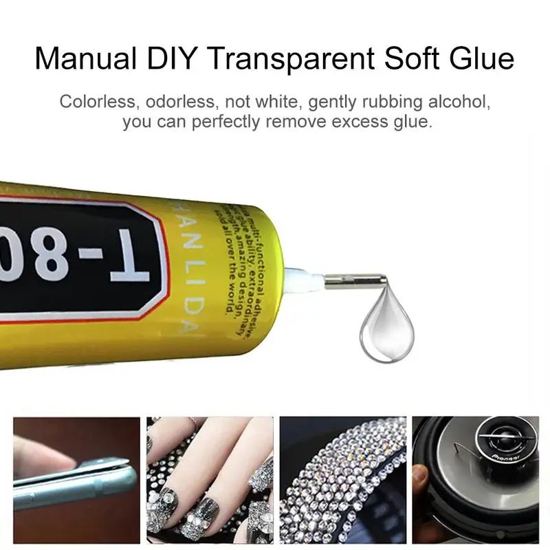 T-8000 Super Glue Cell Phone Repair Electronic Fabric Glue Extra Strong Rhinestones Crafts DIY Multi-Function Clear Jewelry Glue