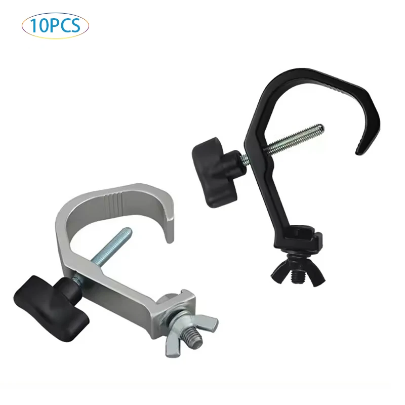 

10 Packs Truss Clamp Stage Light Clamps Hook Fit for 48-51mm OD Tube Aluminum Alloy Lights Truss Clamp for DJ Lighting Hook