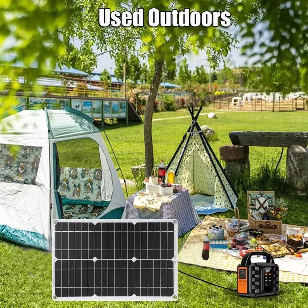 PowMr Flexible 18W 18V Solar Panel Dual USB/DC Waterproof Mono Solar Cells Camping Mobile Phone Charge Solar Efficiency Charging