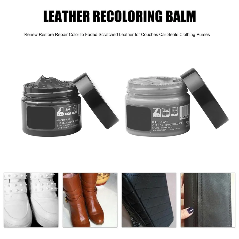 50ML Car Seat Leather Repair Kit Care Skin Refurbish Repair Tool Cream style For Shoe Car Seat Sofa Coats Holes Scratch Crack