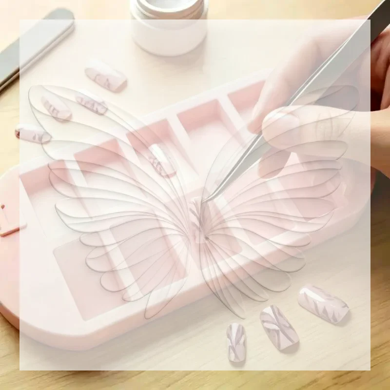 10 Grids Nail Tip Storage Organizer With LR Mark Reusable False Nail Display Tray for Salon Nail Management