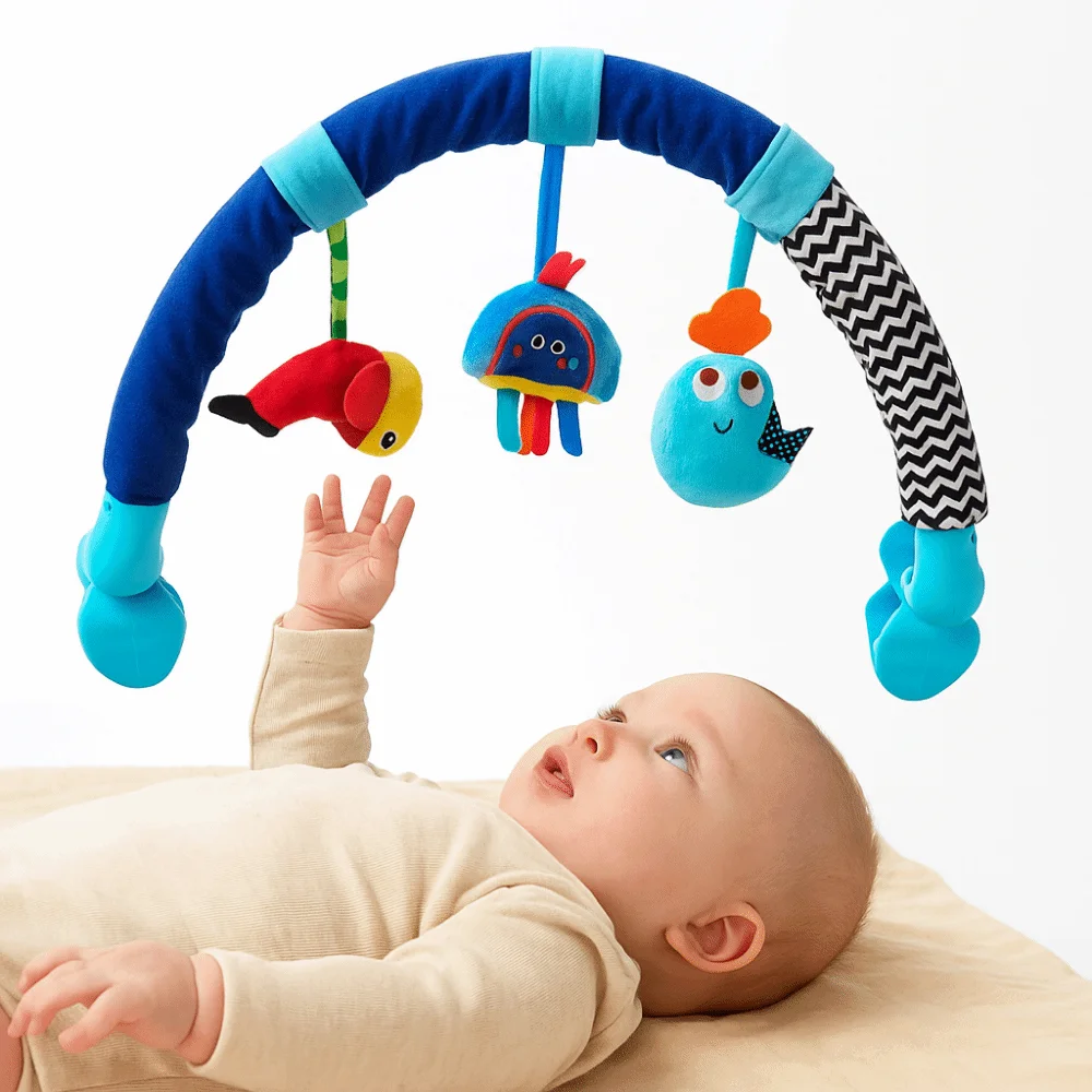 ppコットン製ベビーベッド用ガラガラ、音楽付き早期教育ぬいぐるみ、ベビーカー-ベッド用吊り下げ式ソフトペンダントベル、赤ちゃん感覚刺激用吊り下げガラガラ