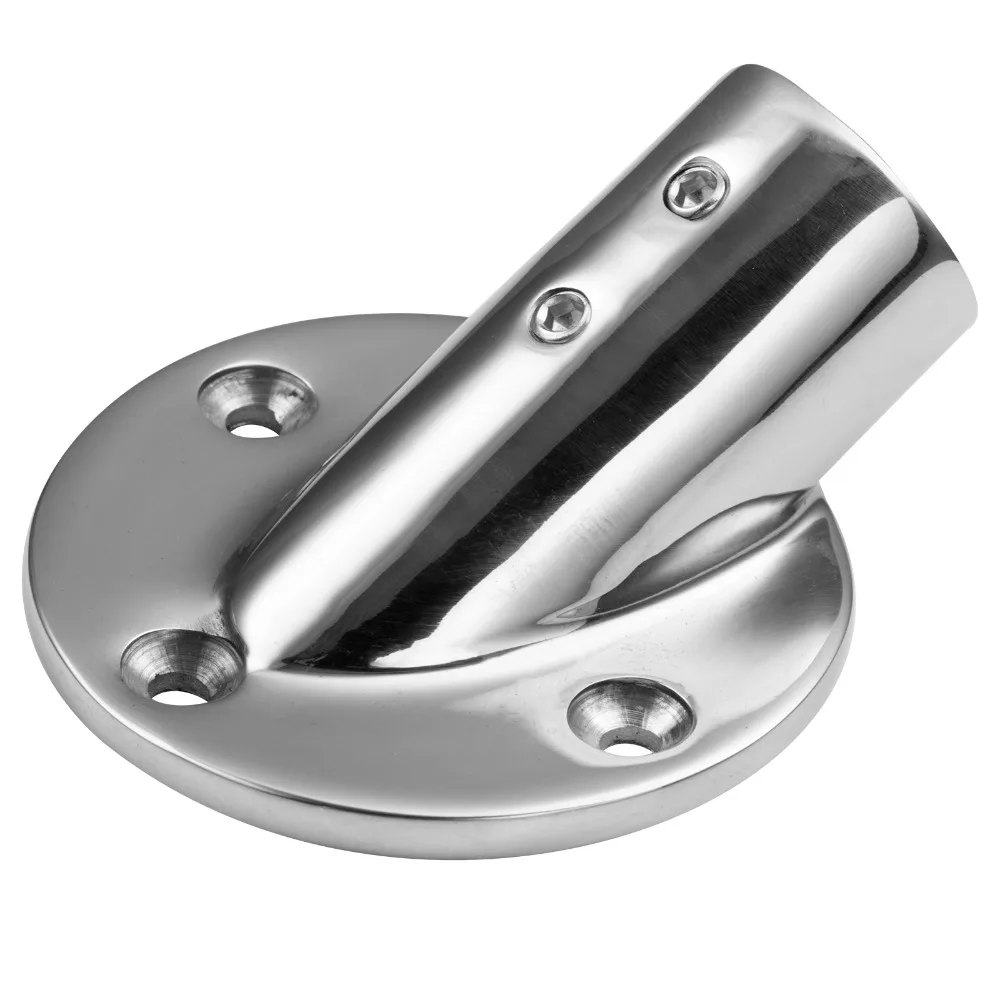 

Goture 1PC Boat Hand Rail Fitting 35/45/60/90 Degree Stainless Steel 7/8”/1” Round/Rectangular Base Yacht Boat Railing Hardware