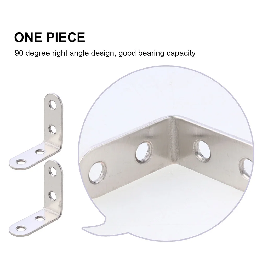

16Pcs L Brackets for Wood Shelving Heavy Duty Stainless Steel Corner Braces Metal Shelf Brackets Bracket