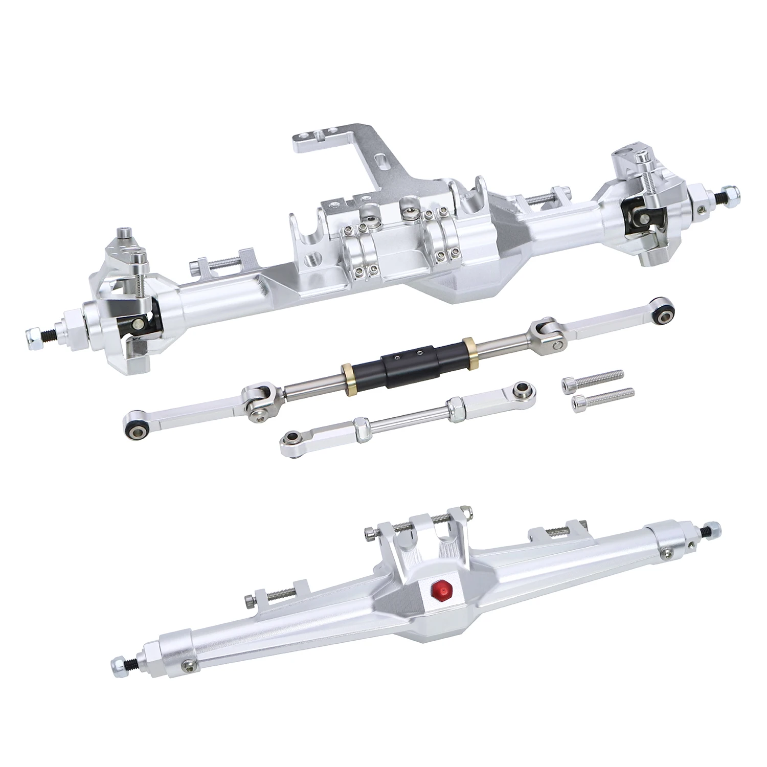 CNC 알루미늄 H10 전후방 직선 액슬 세트 1/10 RC 크롤러 카용 완전한 액슬 세트 Vanquish H10 옵틱 업그레이드 부품