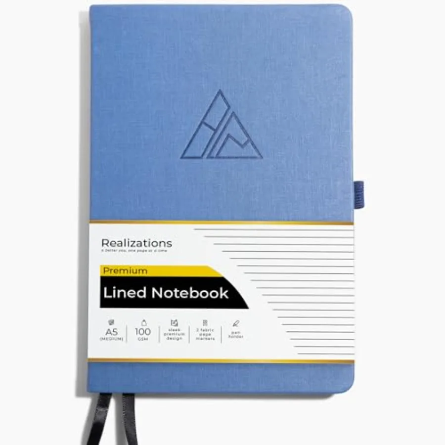

Journaling Notebooks with Pen Holder - Lined Notebook - 222 Pages Notebook Journal with 100 GSM Paper - Includes Table of Conte